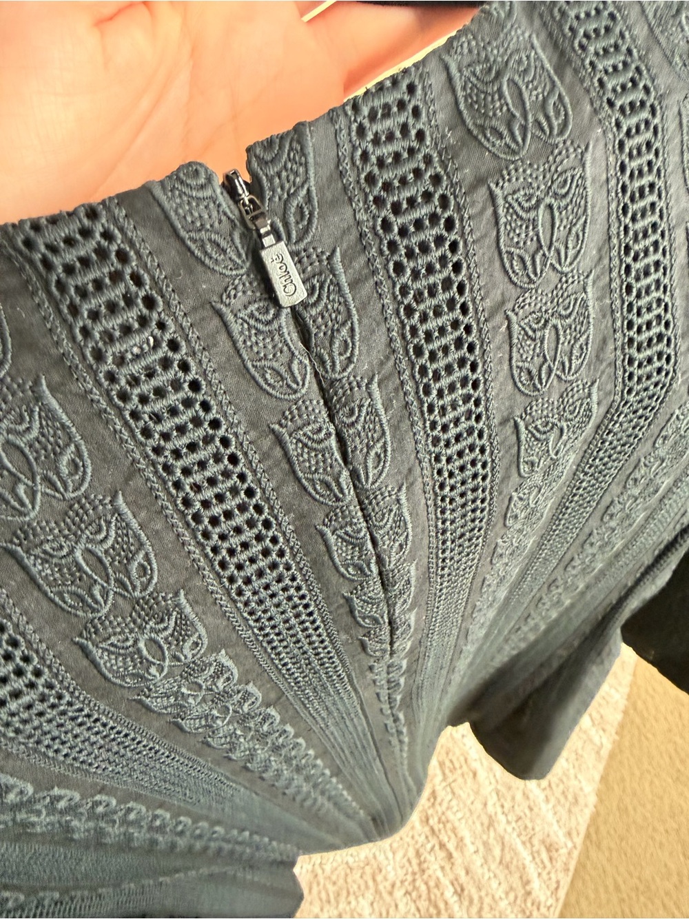 Chloé Embroidered Shift Dress - Picture 5 of 10
